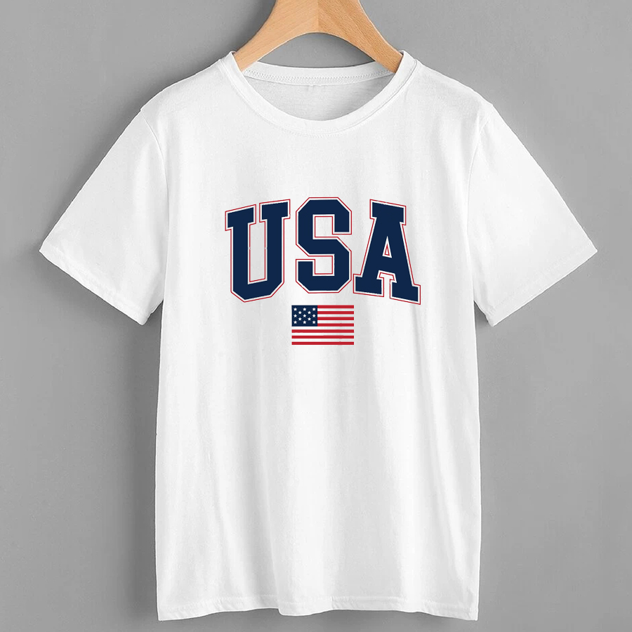 pzood.com_29173738498893 تیشرت نوشته پرچم آمریکا USA - تصویر 1